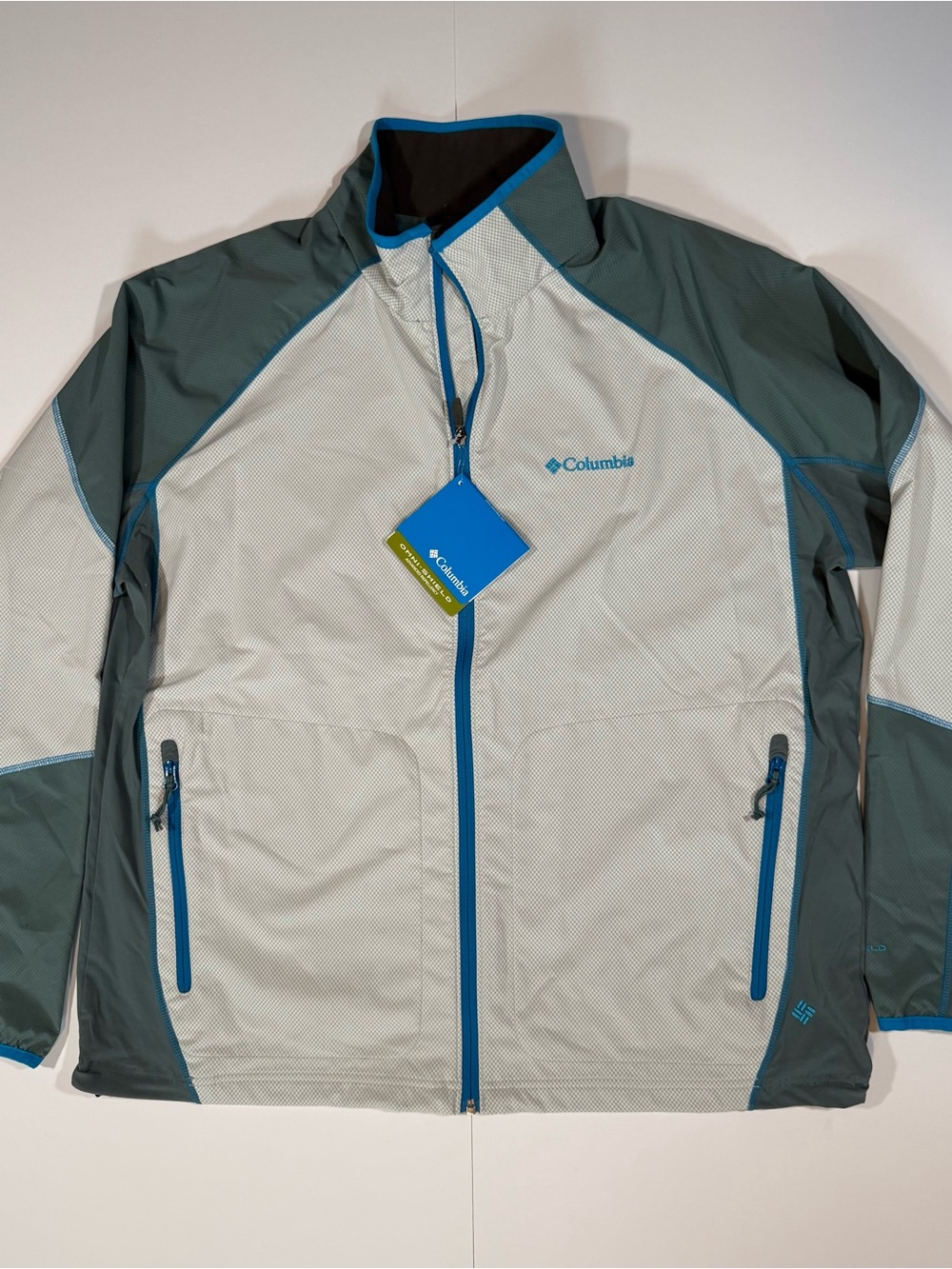 Columbia Omni-Shield Water Resistant Full Zip Jacket Men’s XXL Gray/Blue NWT